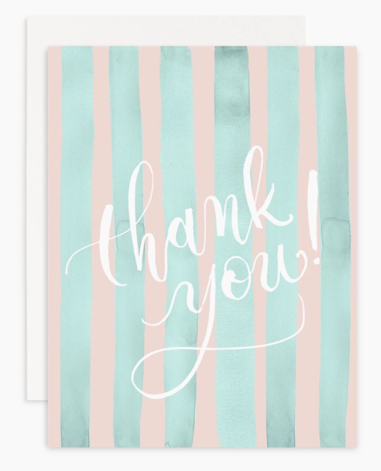 Thank You Stripes Greeting Card