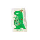 Christmas Tree T-Rex Shaped Guest Napkin
