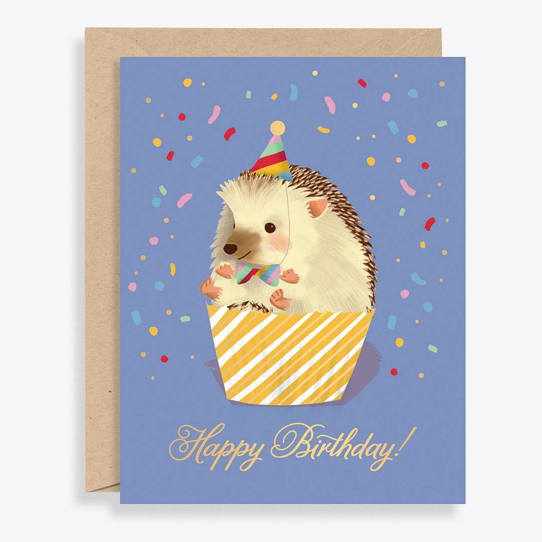 Happy Birthday Hedgehog Card